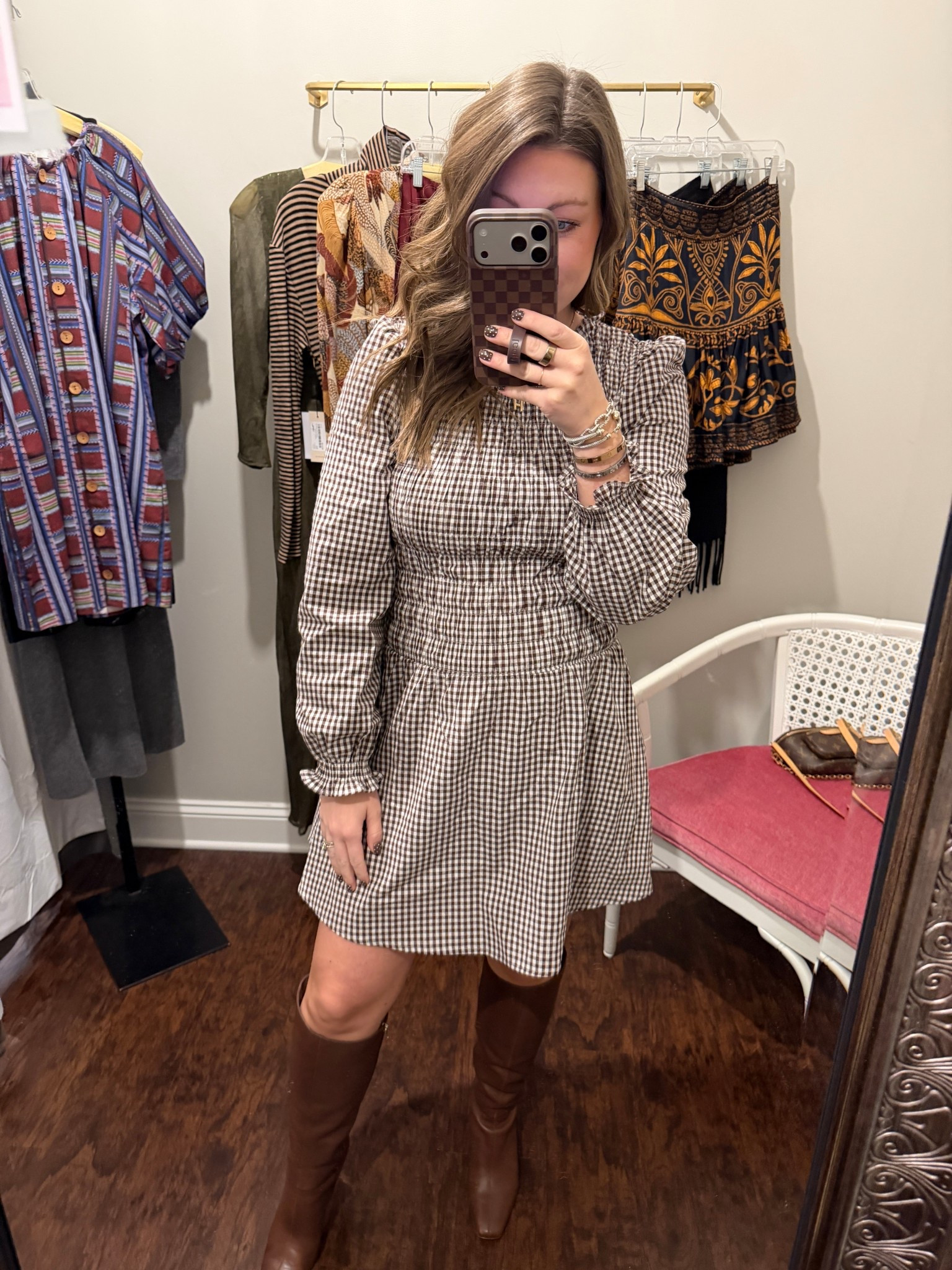 Gingham dress for fall! 👏 

#LTKFindsUnder50 #LTKootd #LTKU