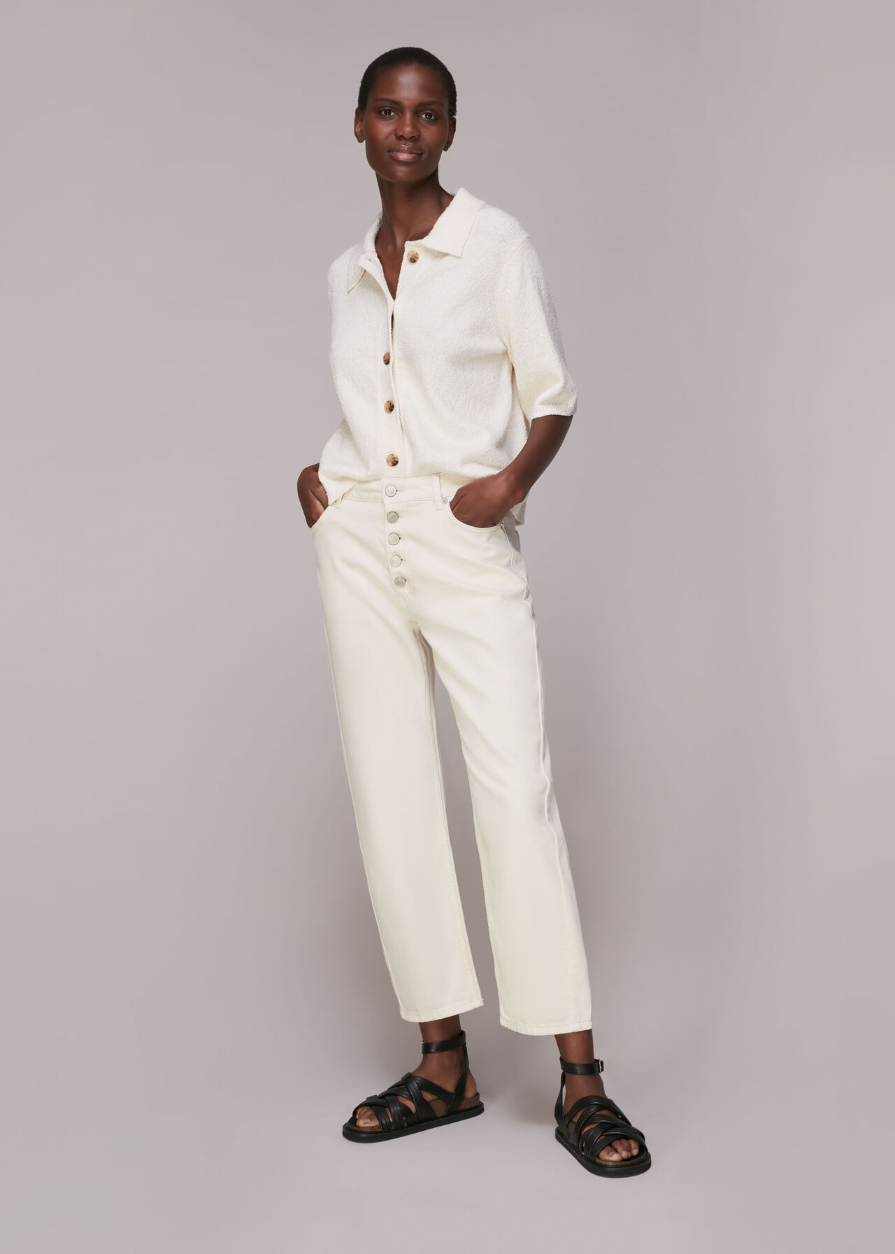 Authentic Hollie Button Jean | Whistles