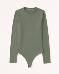 Long-Sleeve Seamless Fabric Crew Bodysuit | Abercrombie & Fitch (US)