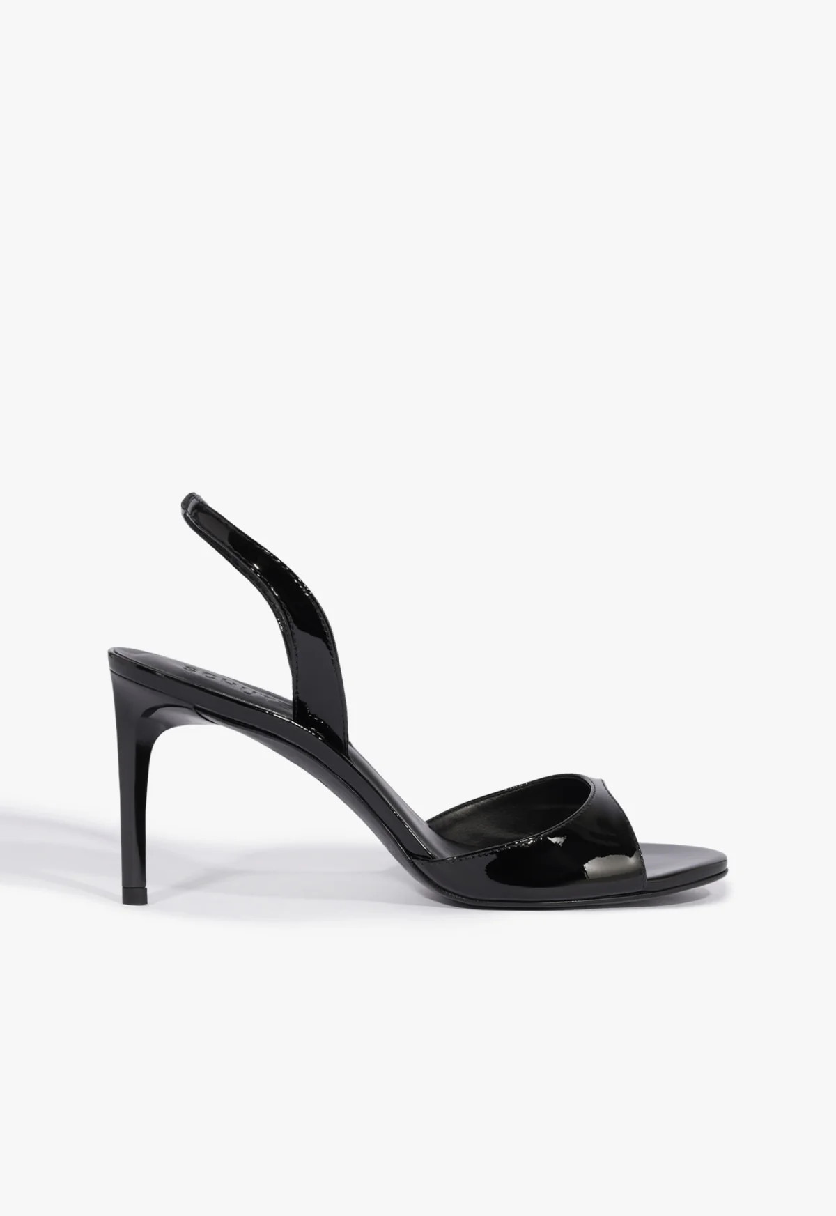 Scarlett Sling Mid Leather Sandal | Black Stiletto Heel - SCHUTZ | Schutz (US)