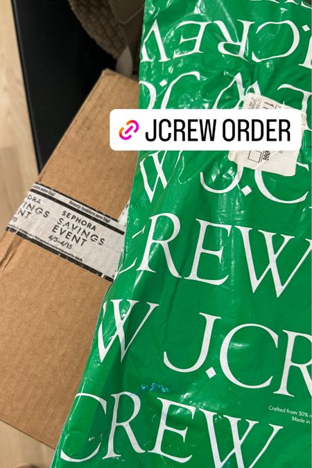 Recent Jcrew order. 