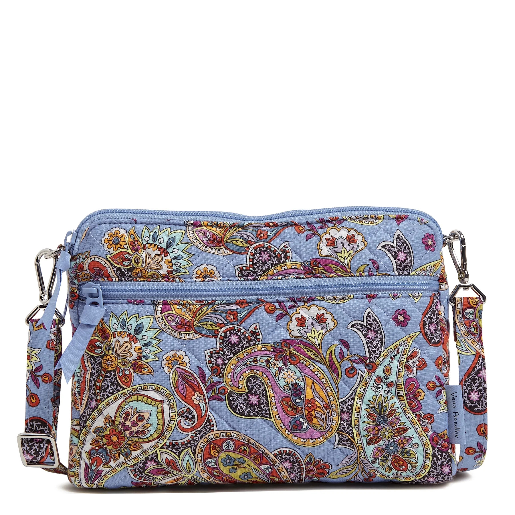 Vera Bradley Women's Cotton Triple Compartment Crossbody Bag Provence Paisley | Walmart (US)