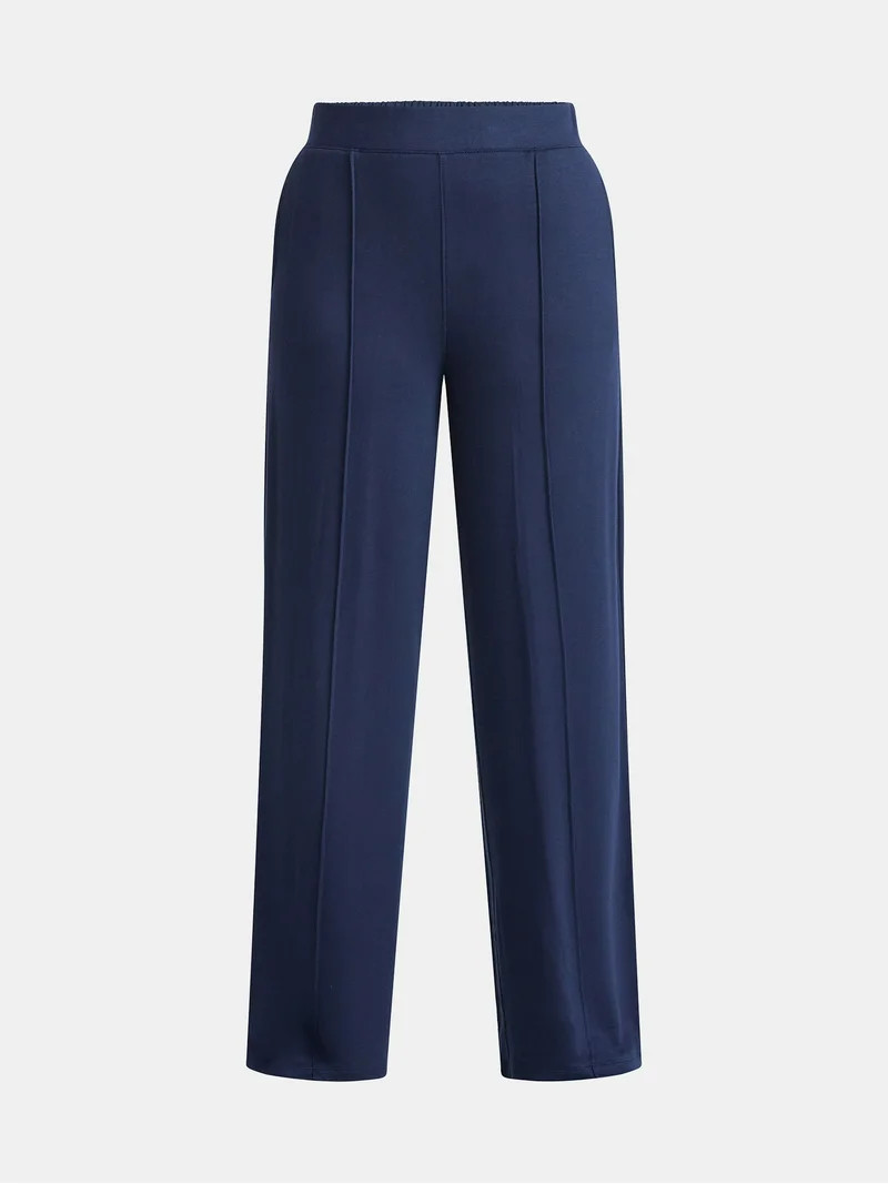 Time and Tru Women's Wide Leg Knit Pant, Sizes XS-XXXL | Walmart (US)