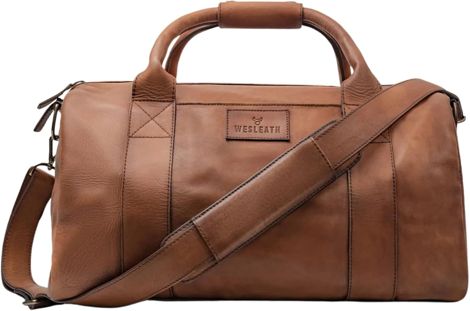 Full Grain Leather Duffle Bag \u2013 25L Travel, Gym & Carry-On Weekender for Men | Handcrafted O... | Amazon (US)