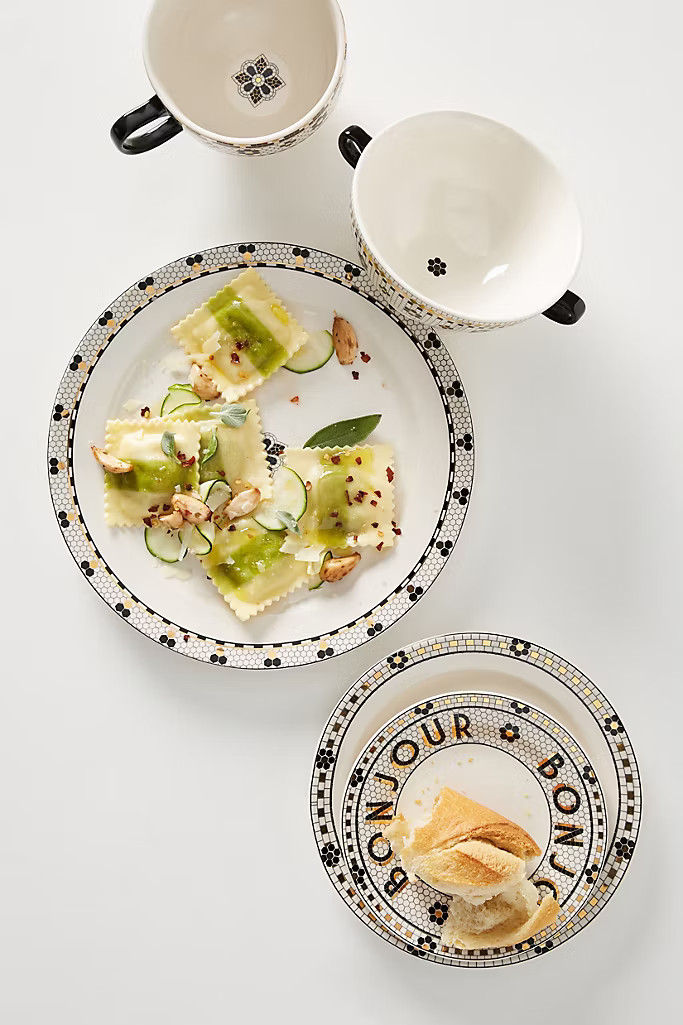 Bistro Tile Dinner Plates, Set of 4 | Anthropologie (US)