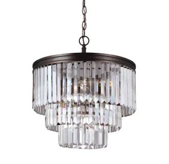 Carondelet 4 Light 18-3/16" Wide LED Chandelier with Clear Beveled Shade | Build.com, Inc.