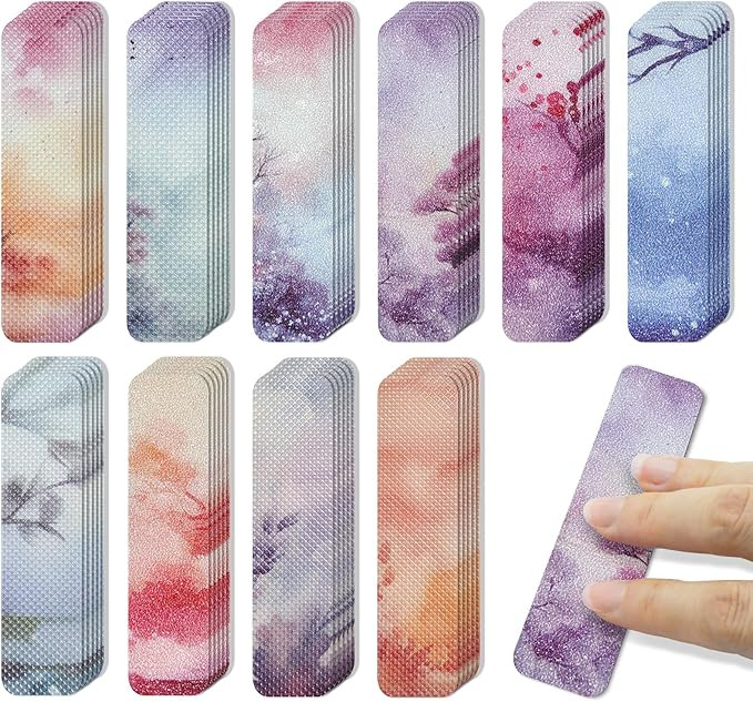 60 Pieces Calm Anxiety Sensory Stickers - Sensory Strips with 2 Textured Surface Adhesives - Fidg... | Amazon (US)