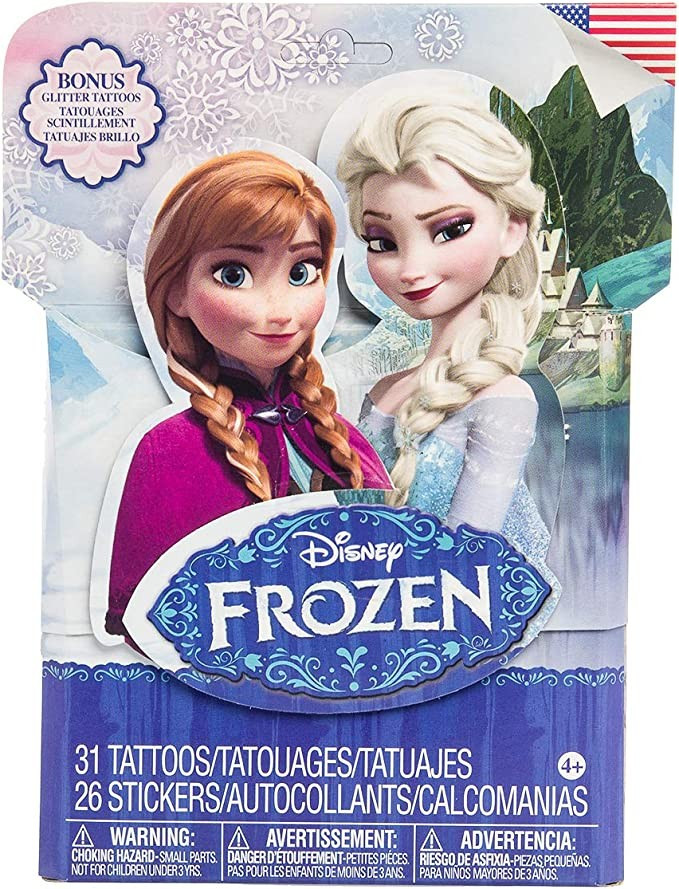 Savvi 57 Piece Frozen Stickers and Tattoos Party Favor Pack Temporary Tattoos and Stickers for Ki... | Amazon (US)