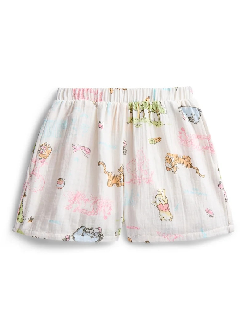 Disney Winnie the Pooh Girls Printed Cotton Shorts, Sizes 4-16 | Walmart (US)