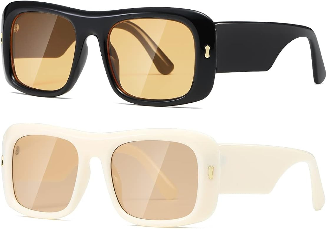 kimorn Sunglasses for Women Men Trendy Retro Fashion Sun Glasses 90’s Vintage Y2K Oversize Squa... | Amazon (US)