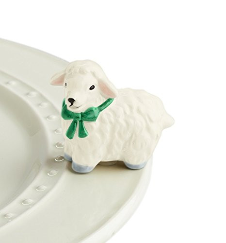 Nora Fleming Hand-Painted Mini: I Love Ewe (White Lamb) A195 | Amazon (US)
