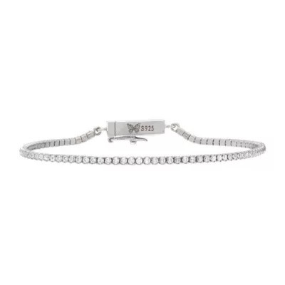By Adina Eden Classic Thin Tennis Bracelet, Silver | Belk