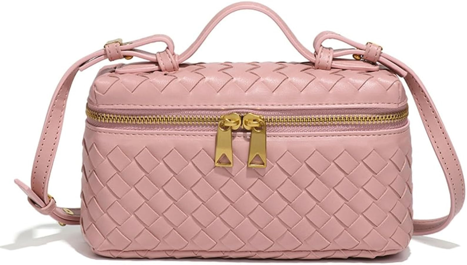 Trendy Woven Crossbody Purse Square Box Bags Women Shoulder Bag Cute Satchels Mini PU Leather Top... | Amazon (US)