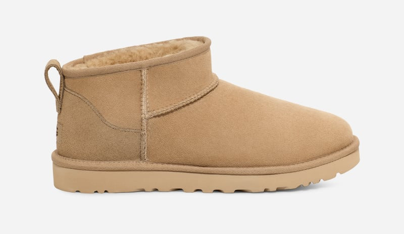 UGG Men's Classic Ultra Mini Sheepskin Classic Boots in Mustard Seed, Size 8 | UGG (US)