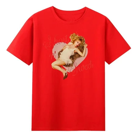 Sabrina Carpenter Short n Sweet Heart T-shirt Short Sleeve Cotton Tee Men Women Streetwear Tops | Walmart (US)