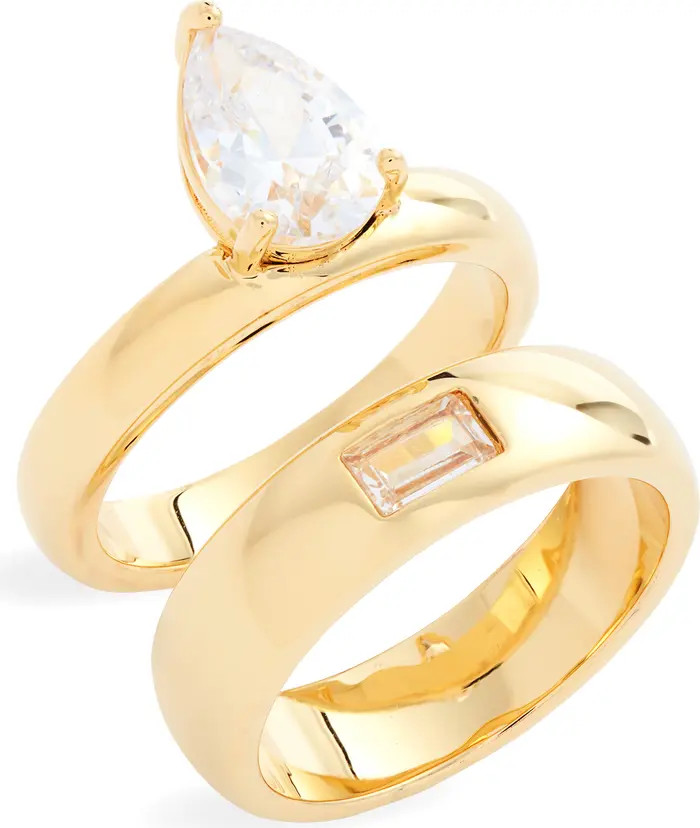 Demi Fine Set of 2 Cubic Zirconia Rings | Nordstrom