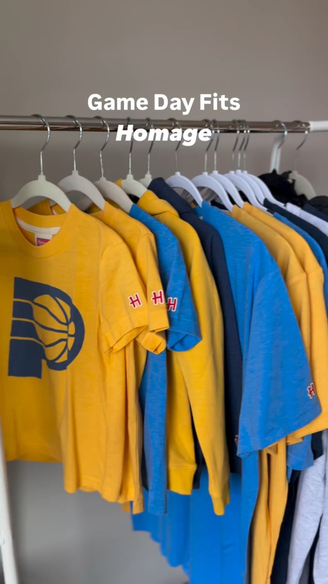 #ad Game day always starts with picking the fits 🏀. 

I’m obsessed with how good these tees from @homage feel and how easy they make getting us ready.
If you’re not a Pacers fans they have all the teams!

Comment TEES for a 🔗 sent to your dm with all our favorite Homage tees. 

#makesomenoise #teamhomage
