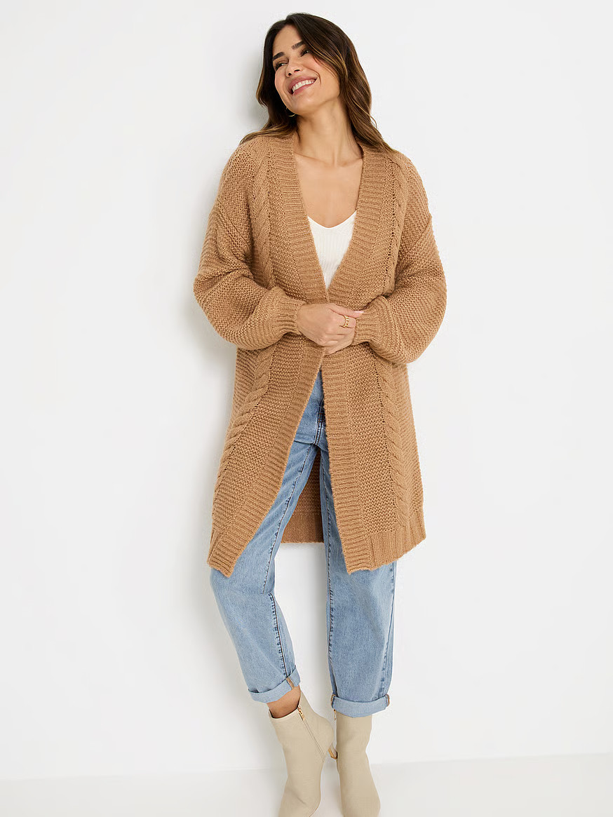 Buy Cable Knit Jacket, Camel - Order Sweaters online - Victoria's Secret US | Victoria's Secret (US / CA )