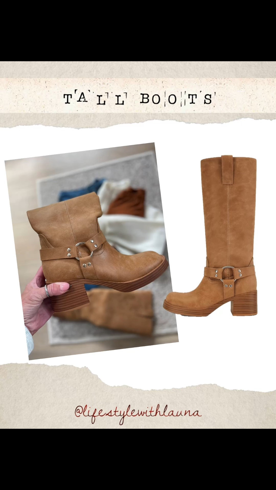 Knee High Riding Boots with Round Toe, Block Heel. Love the detail! I have a wider foot & these are perfect. TTS & have plenty of calf room to tuck in jeans. 
Pair with leggings, scrunchie socks & an oversized flannel!

over40s style, over50 fashion, empty nester, casual style, affordable looks


#LTKShoeCrush #LTKStyleTip #LTKOver40
