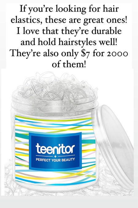 These are the best hair elastics to use for hairstyles. They are durable and super strong. Only seven dollars. #amazon

#LTKstyletip #LTKbeauty