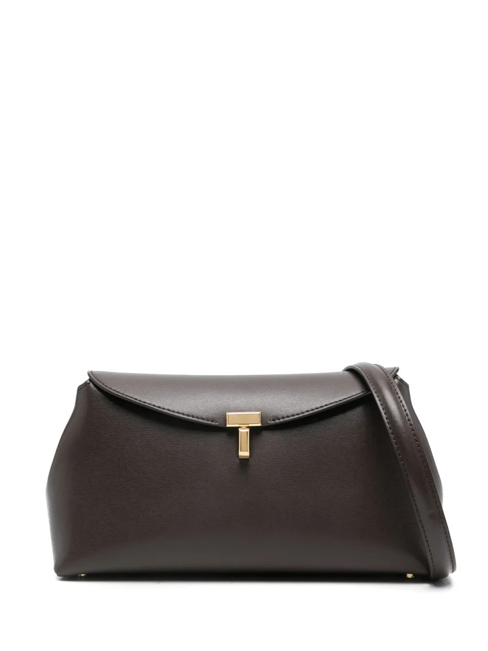TOTEME T-lock Clutch Bag | Brown | FARFETCH UK | Farfetch Global