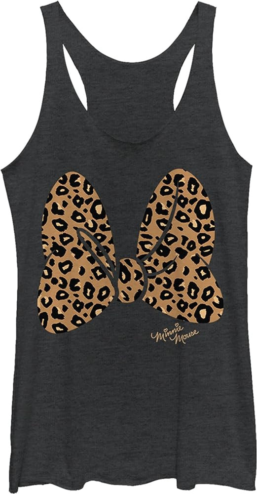Disney Women's Characters Animal Print Bow Tri-Blend Racerback Layering Tank | Amazon (US)