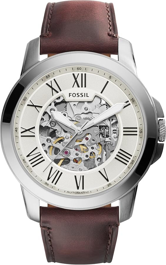 Fossil Grant Men's Watch with Chronograph or Automatic Display and Genuine Leather or Stainless S... | Amazon (US)