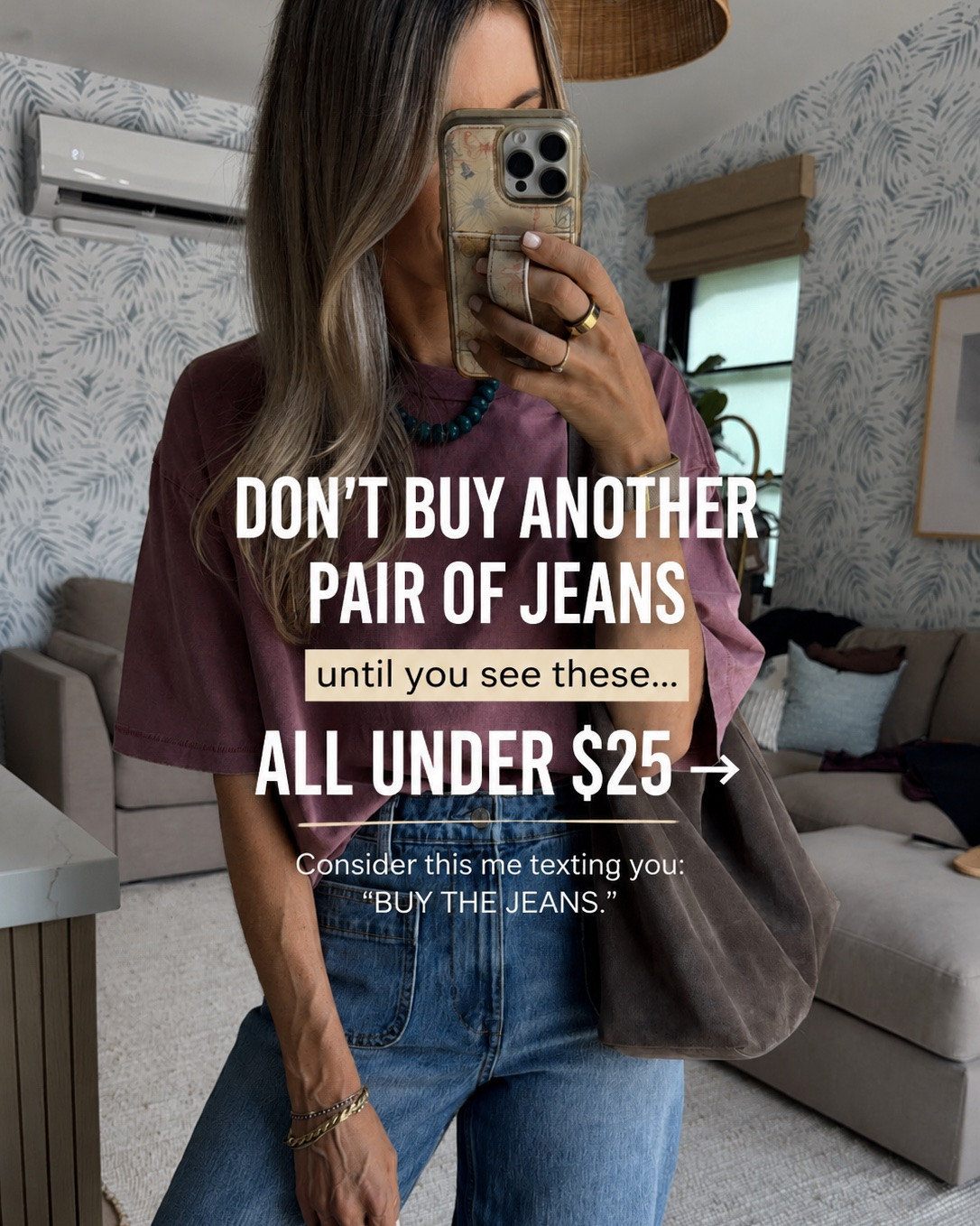 I truly cannot believe all of this denim is on sale for $28 or less! I’m wearing my normal size in the target denim and in the last pair of Walmart denim. But in the first two I sized up one just FYI. ￼

Also get the men’s tee in your normal size. I got a small, which is my normal size and the fit is incredible! ￼