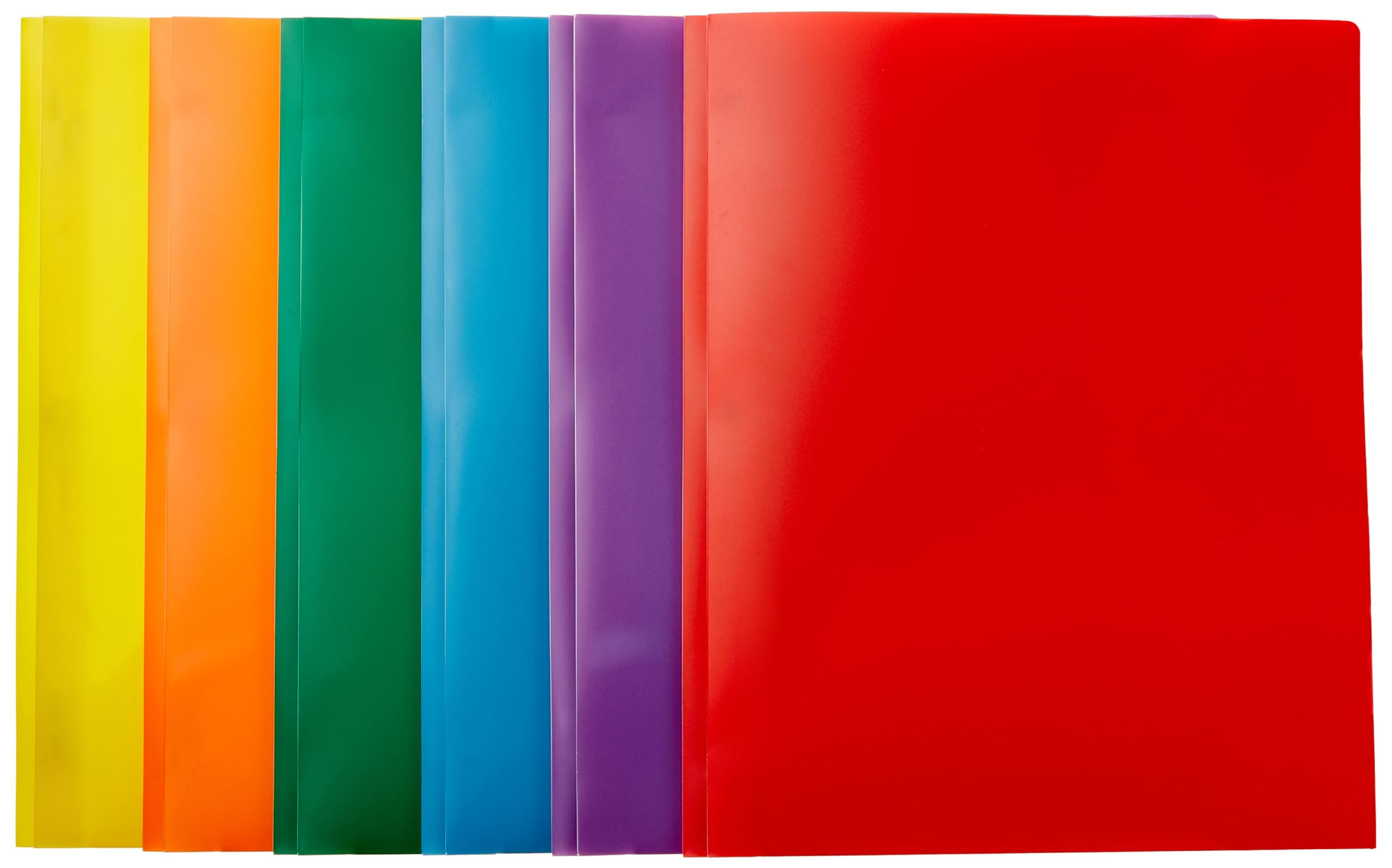 Amazon Basics Heavy Duty Plastic Folders with 2 Pockets for Letter Size Paper, Assorted Colors, P... | Amazon (US)