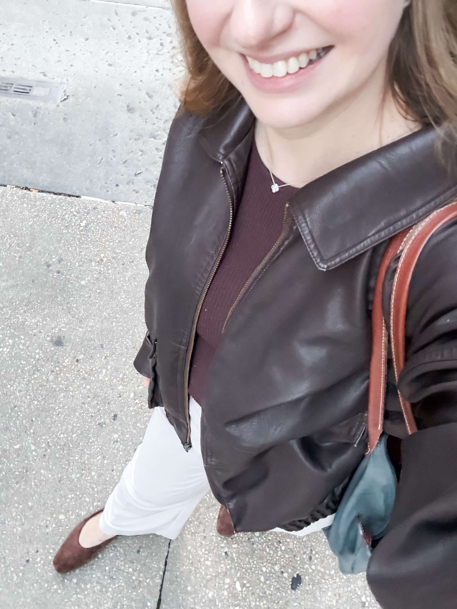 So excited to wear this relaxed faux leather jacket I picked up in the Nordstrom Anniversary sale. It runs quite large, and I’m wearing an XS. I would say get your true size or one size down. These Madewell suede flats are so soft and required no break-in period. Perfect for fall!

#LTKootd #LTKSeasonal
