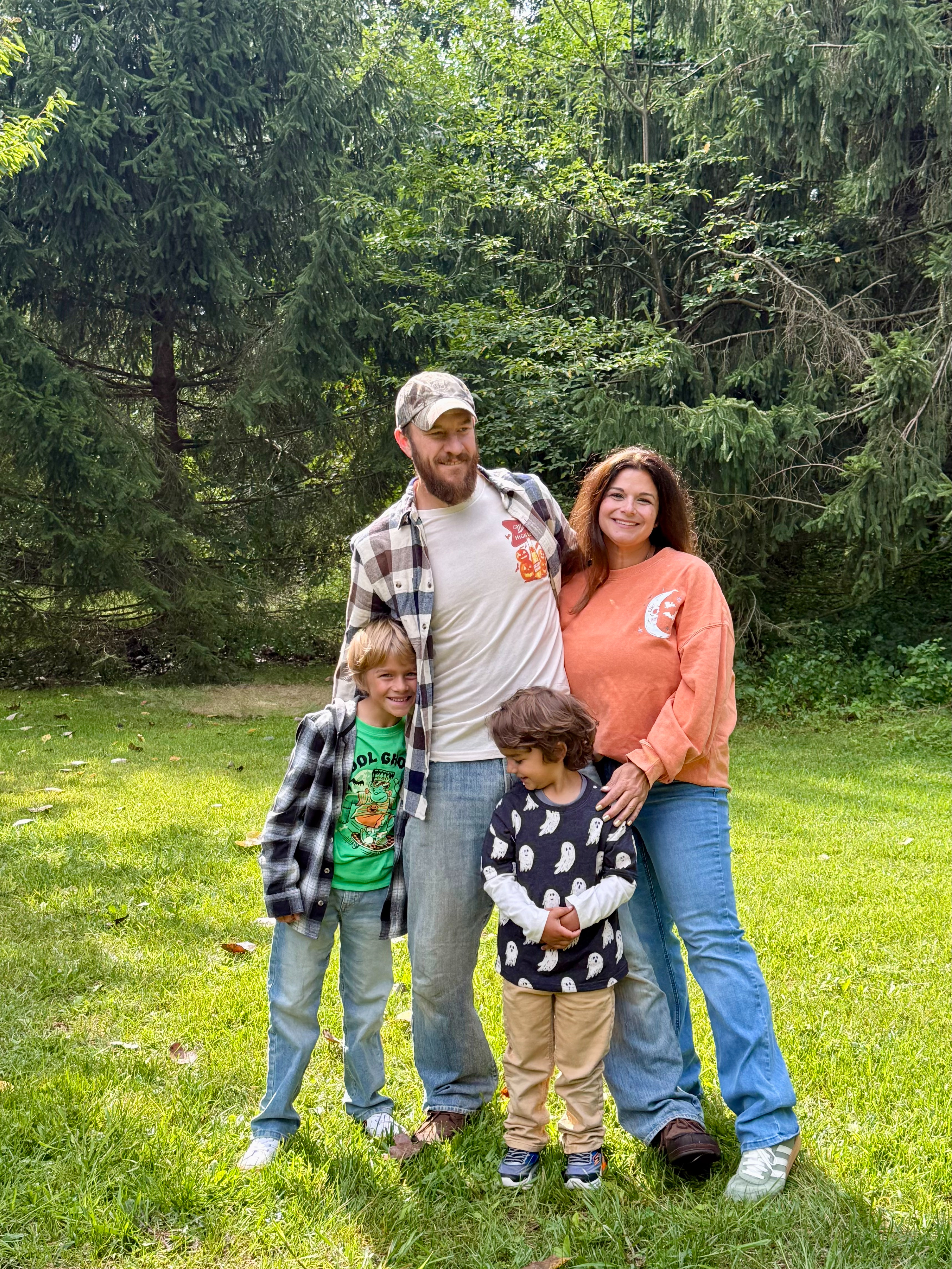 #ad Try to get your whole family together for pictures this fall. Even if it takes a tripod, a baby falling asleep in the swing, and approximately 47 attempts 😂

I love photos like this — casual, a little imperfect, and actually look like our family. We pulled together some fun fall finds from Kohl’s: the boys in Jumping Beans, Dad in a Sonoma flannel, and me in the cutest vintage-style Creep It Real sweatshirt.

And yes, baby was in Little Co. by Lauren Conrad too — he’s just not pictured here because apparently getting five people looking at the camera at the same time IS asking a lot. 😂

These are the photos I love most. Nothing too coordinated or overly perfect, just our family in the middle of all the chaos. Perfect for a pumpkin patch, fall day outside, or just documenting this stage of life. 🎃🍂

@Kohl's @laurenconradco  @shop.ltk #liketkit #kohls #kohlspartner #kohlsfinds

Fall family outfits, family photo outfits, pumpkin patch outfits, Halloween outfits, kids Halloween clothes, Jumping Beans, Sonoma Goods for Life, Little Co. by Lauren Conrad, Creep It Real sweatshirt, fall family pictures, casual family photos, vintage Halloween sweatshirt

#LTKdayinmylife #LTKSeasonal #LTKKids