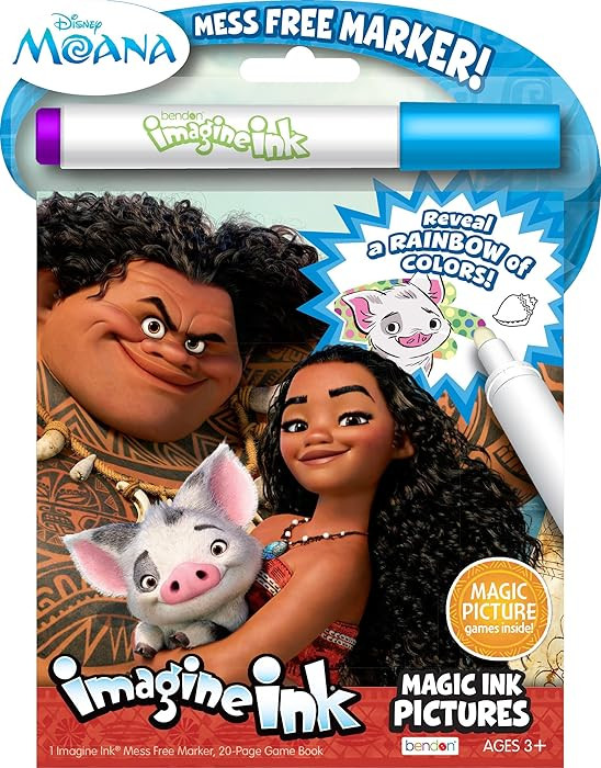 Bendon Moana Imagine Ink | Moana Coloring Book with Mess Free Marker | Moana Activity Book | 20 P... | Amazon (US)