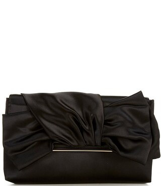 Jewel by Badgley Mischka Delilah Satin Tie Bow Clutch | Dillard's