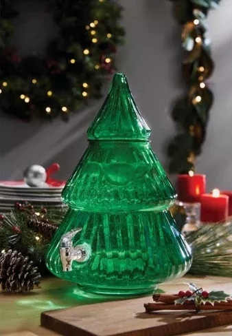 Christmas Tree Glass Drink Dispenser