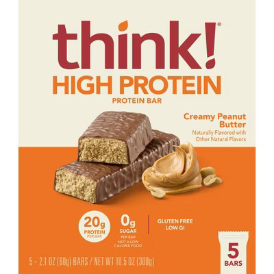 think! High Protein Creamy Peanut Butter Bars | Target