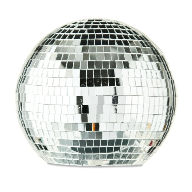 Silver Disco Ball Christmas Tree Topper, 8", 1 Count, by Holiday Time | Walmart (US)