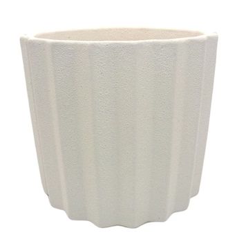 Origin 21 8.3-in W x 8.3-in H White Ceramic Contemporary/Modern Indoor/Outdoor Planter | Lowe's