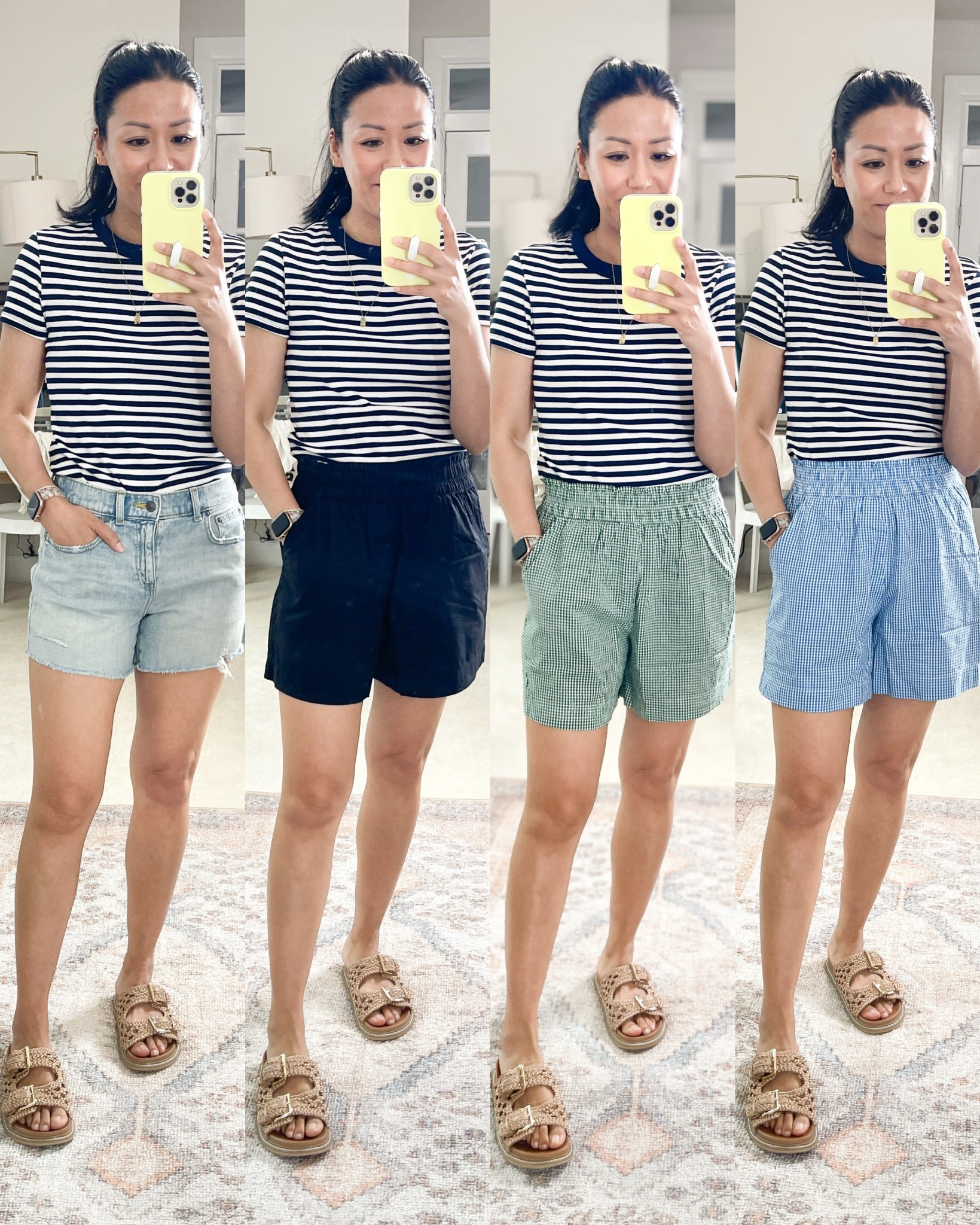 Sized up to medium in tee
Size small daydream Jean shorts and good day shorts
Sandals are true to size


#LTKSaleAlert #LTKOver40 #LTKFindsUnder100