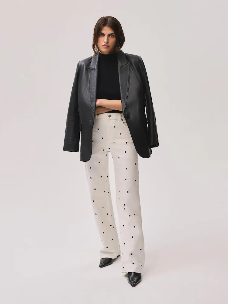 Mint Velvet Polka Dot Straight Jeans | Next EU
