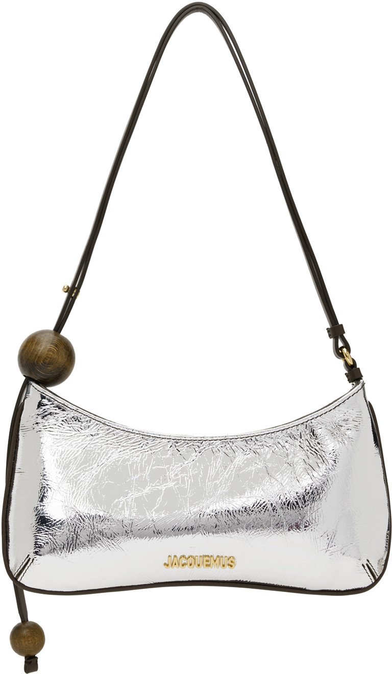 JACQUEMUS Silver La Casa 'Le Bisou Perle' Bag | SSENSE