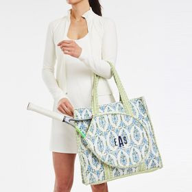 Block Print Tennis Tote | Mark and Graham