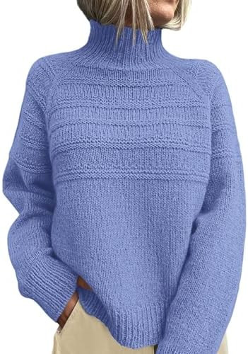 PRETTYGARDEN Women's Turtleneck Sweaters 2025 Fall Chunky Knit Pullover Long Sleeve Jumper Tops T... | Amazon (US)