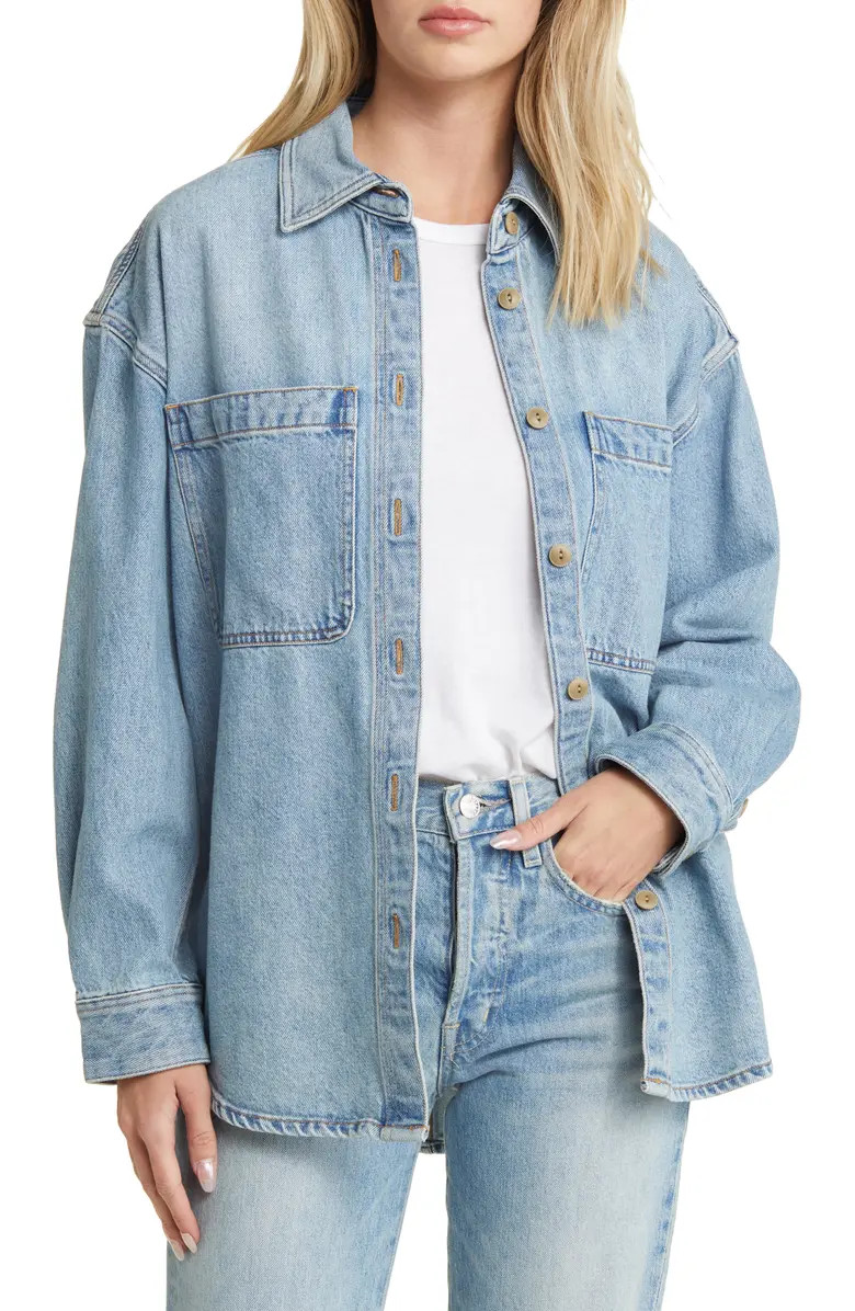 Heavyweight Denim Oversize Button-Up Shirt | Nordstrom