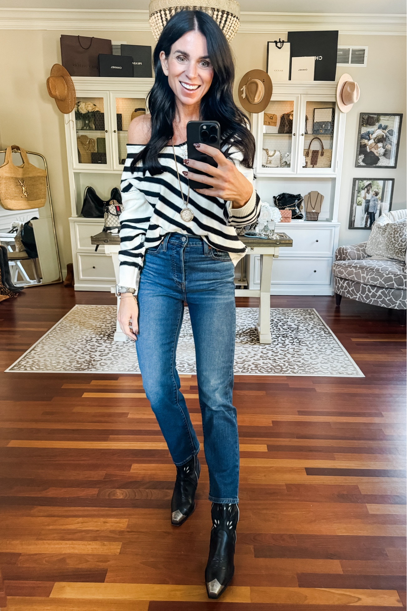 26 denim
Small sweater 

#LTKFindsUnder50 #LTKxPrimeDay #LTKStyleTip