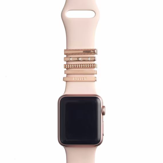 rose gold Clasp - Apple Watch & Fitbit Versa/Versa 2 accessory, band charm | Etsy (US)