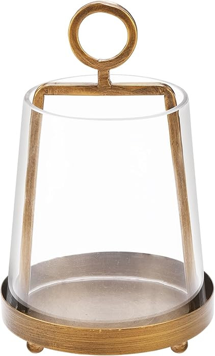 6" Wide Modern Farmhouse Metal Hurricane Candle Holder with Handmade Sturdy Glass Sleeve in Antiq... | Amazon (CA)
