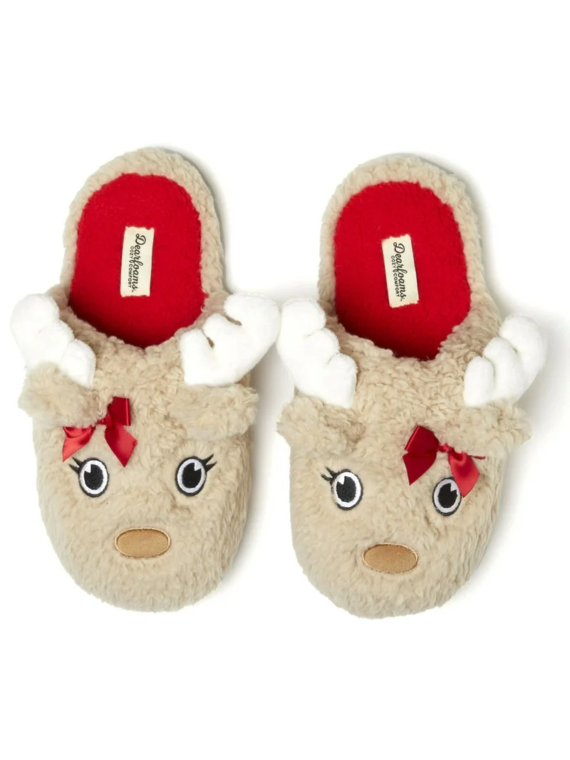 Dearfoams Cozy Comfort Holiday Novelty Slippers | Walmart (US)