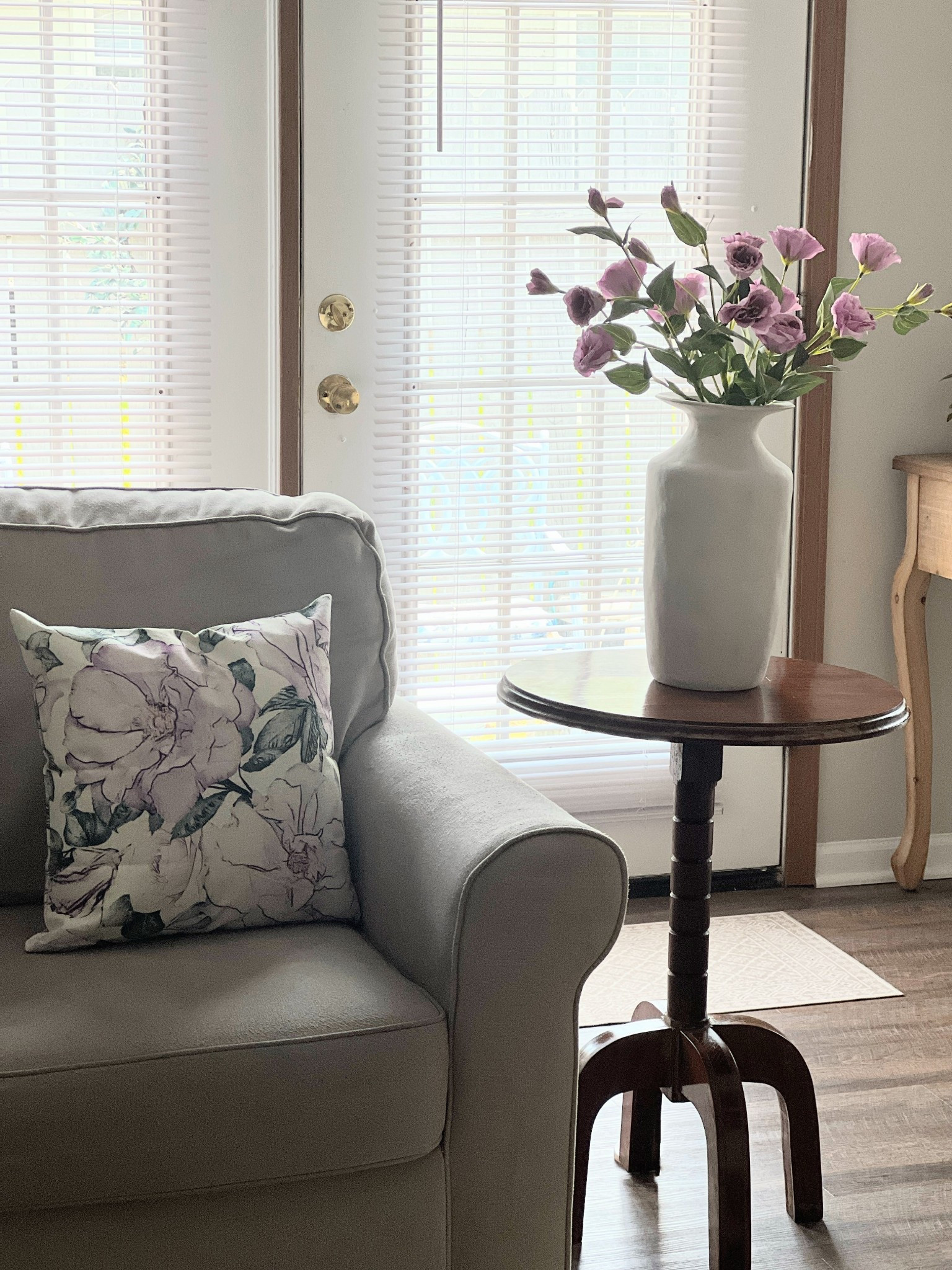 Beautiful pillow cover pairs well with the florals 💜💜💜

#LTKHome #LTKSummerEdit #LTKSeasonal