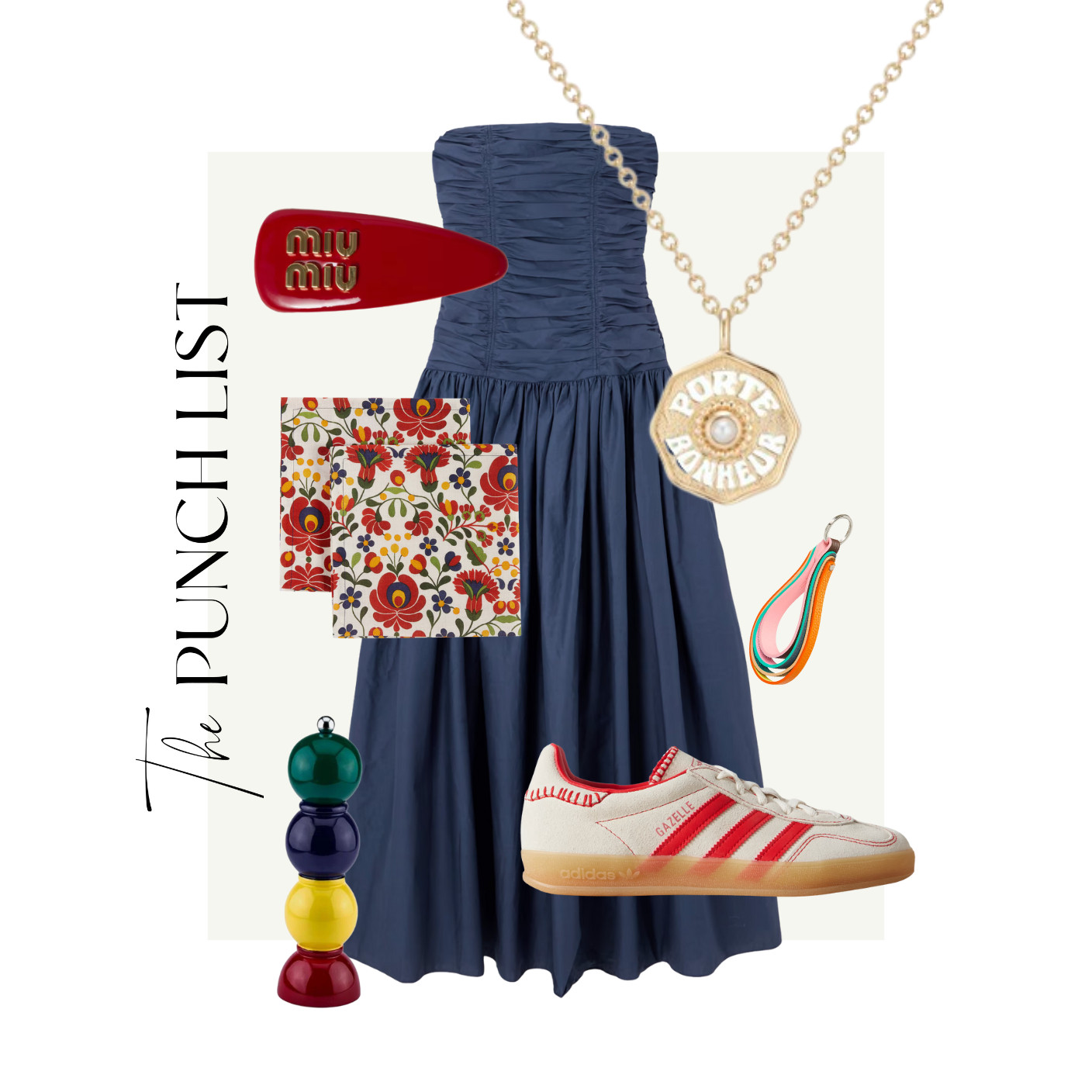 THE PUNCH LIST 💙👊  Navy blue dress, hair clip, red adidas sneakers, floral
napkins and more favorites!  

 #LTKSeasonal #LTKFindsUnder100 #LTKStyleTip
