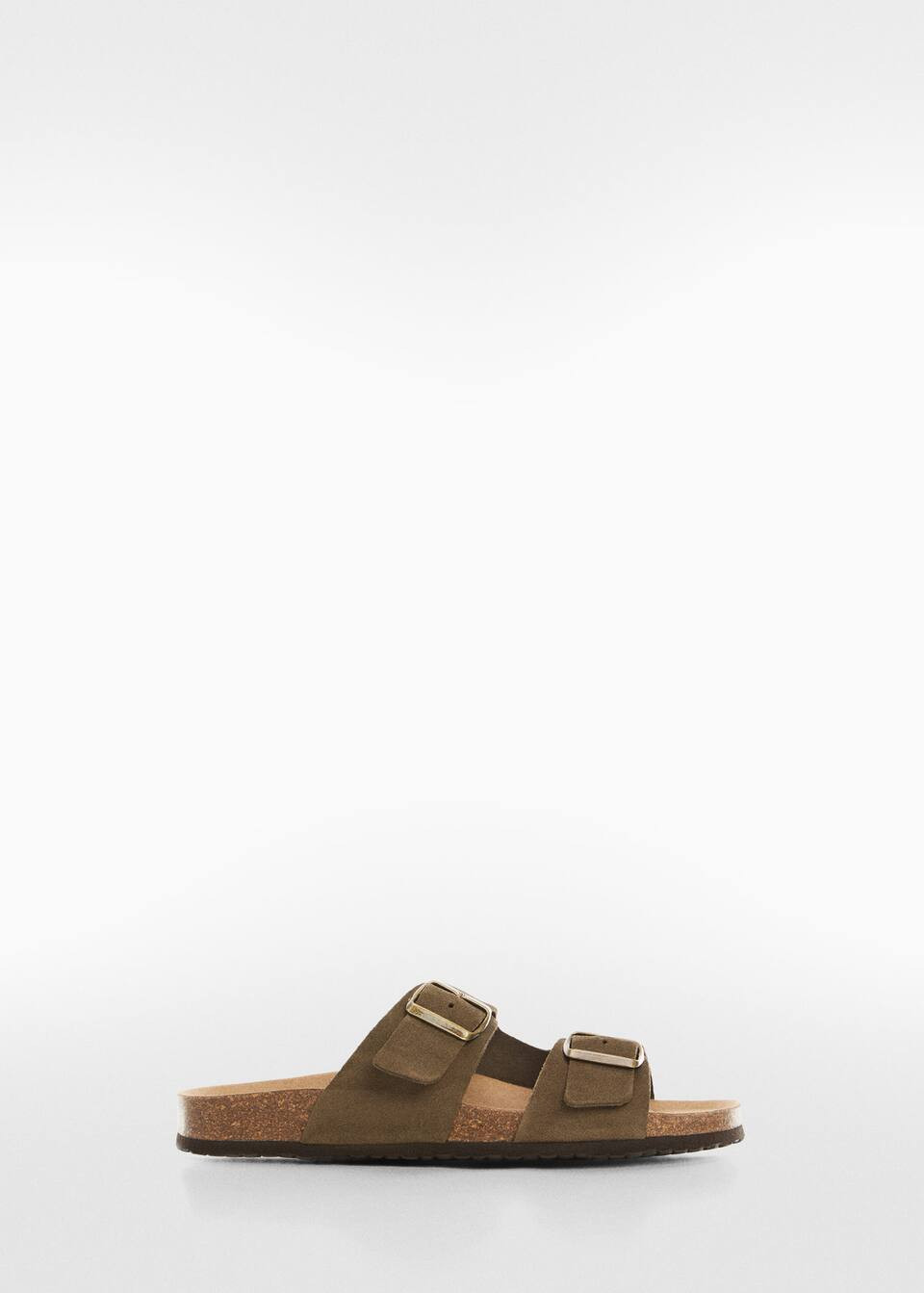 Split leather sandals with buckle -  Men | Mango Man United Kingdom | MANGO (UK)